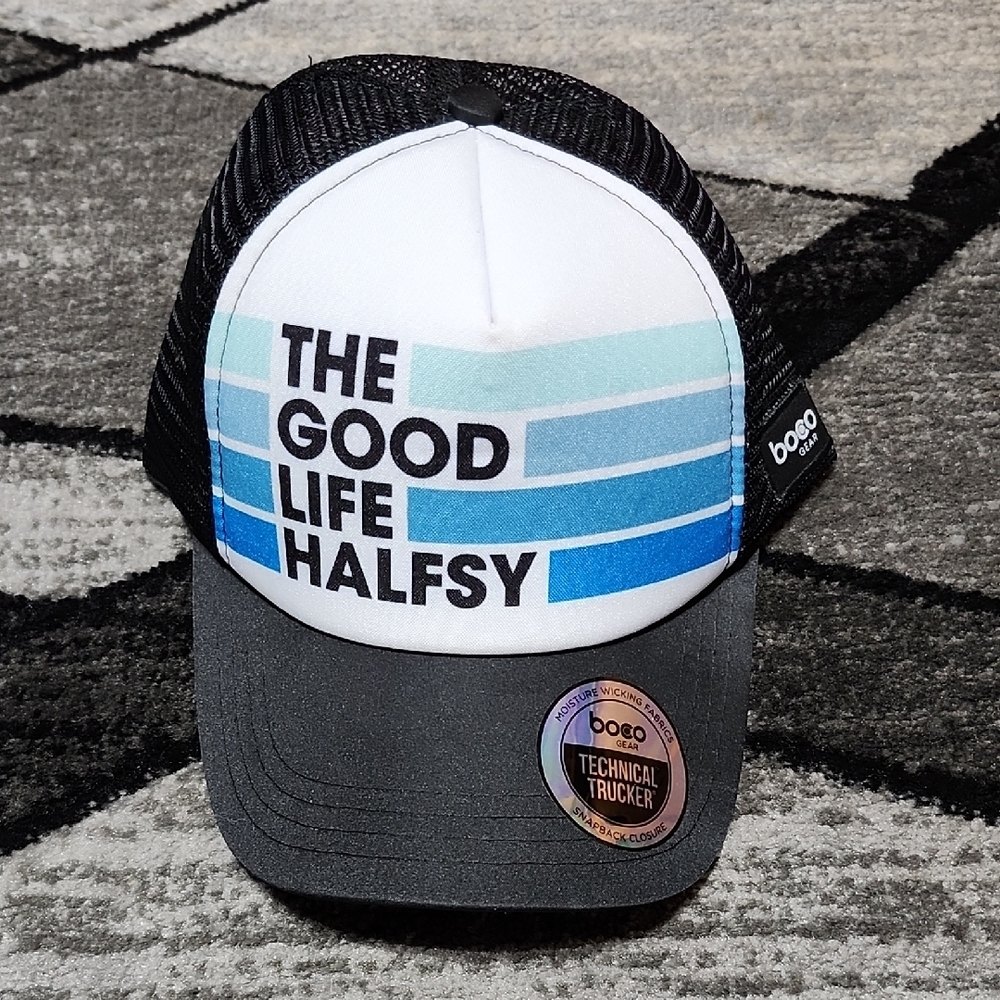THE GOOD LIFE HALFSY BOCO TECHNICAL BLACK MESH TRUCKER UNISEX HAT